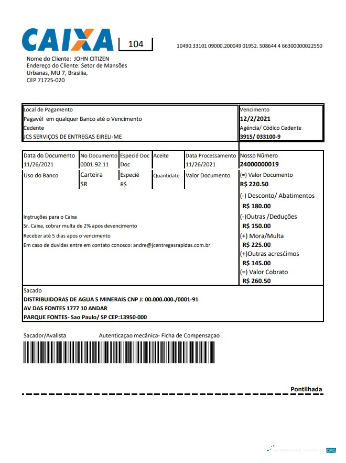 Realistische Herunterladen Brasilien Caixa Bank Kontoauszug Excel Photoshop Vorlage