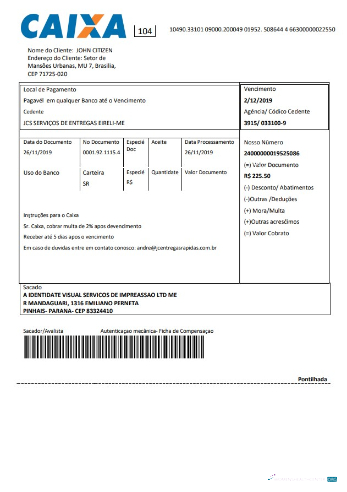 Herunterladen Brasilien Caixo Bank Kontoauszug Word design