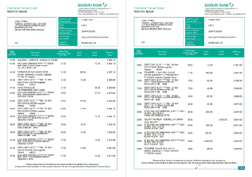 Herunterladen Brunei Baiduri Bank Kontoauszug Word 3 Seiten muster