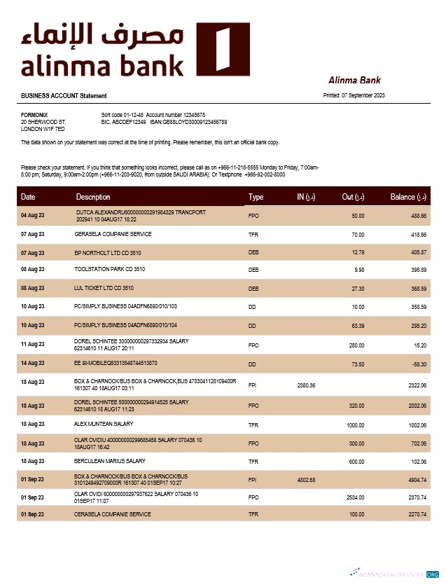 Premium Télécharger Alinma Banque Société Relevé Word et PDF Modèle Photoshop Modèle