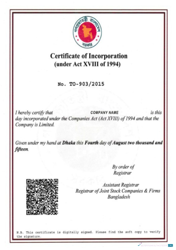 Premium Herunterladen Bangladesch Incorporation Certification Photoshop Vorlage