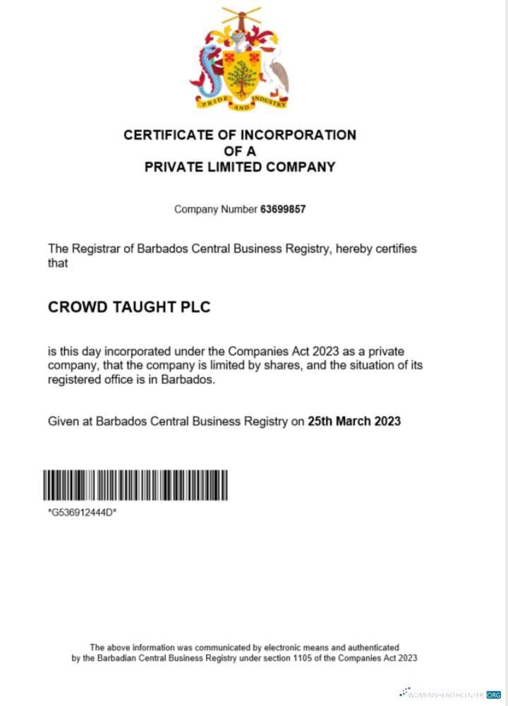 Editierbare Herunterladen Barbados Certificate von Registration Word und PDF Vorlage Photoshop Vorlage