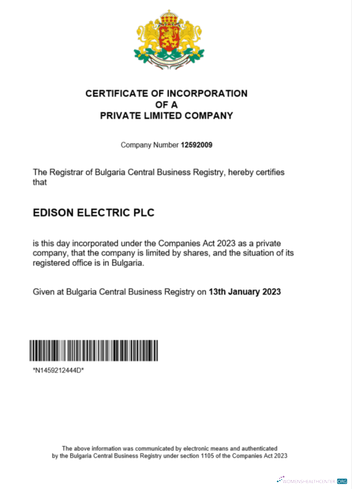 Realistische Herunterladen Bulgarien Certificate von Registration Word und PDF Vorlage Photoshop Vorlage
