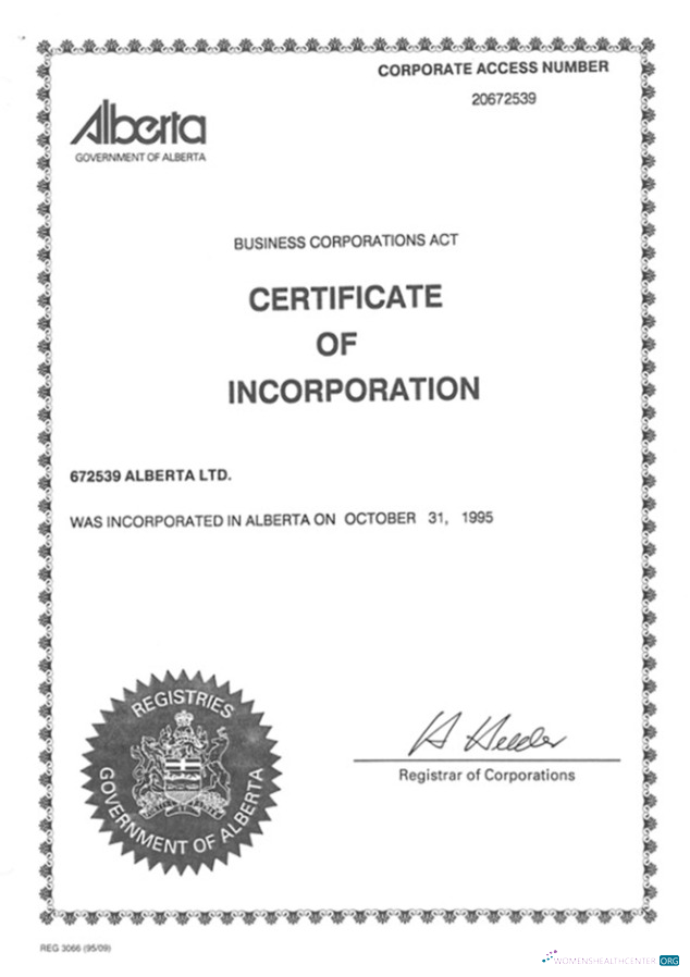 Realistische Herunterladen Kanada Certificate von Incorporation Photoshop Vorlage