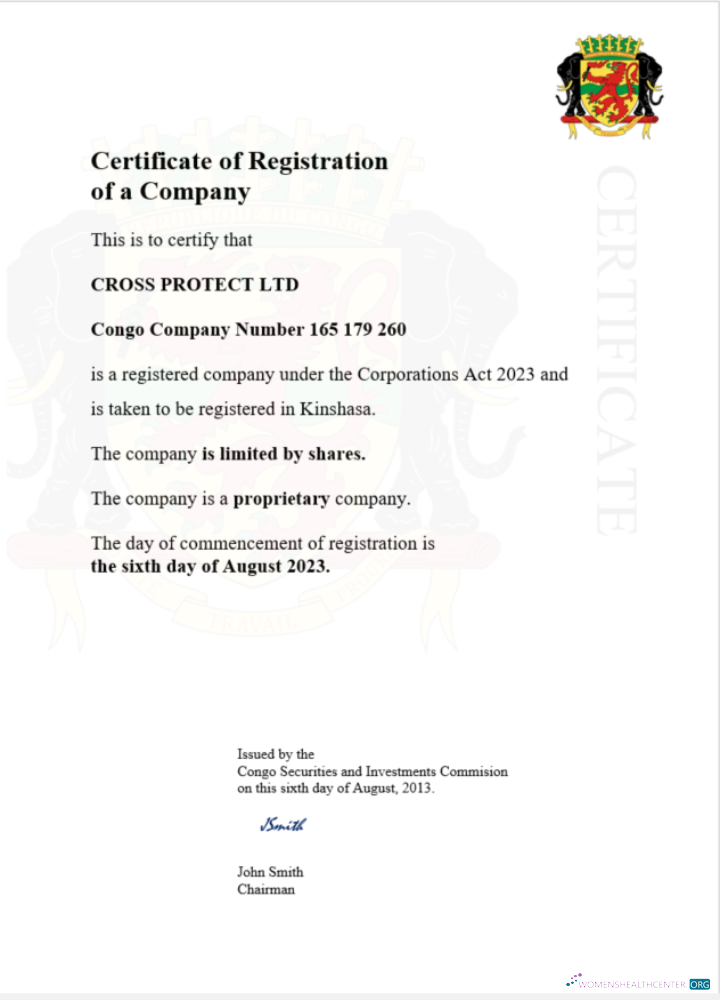 Premium Herunterladen Kongo Certificate von Registration Word und PDF Vorlage Photoshop Vorlage