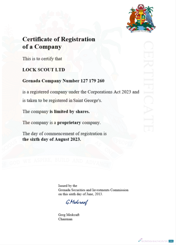 Editierbare Herunterladen Grenada Certificate von Registration Word und PDF Vorlage Photoshop Vorlage
