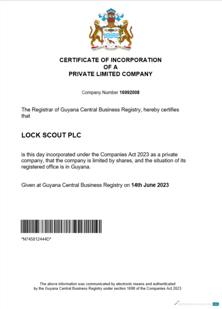 Realistische Herunterladen Guyana Certificate von Registration Word und PDF Vorlage Photoshop Vorlage