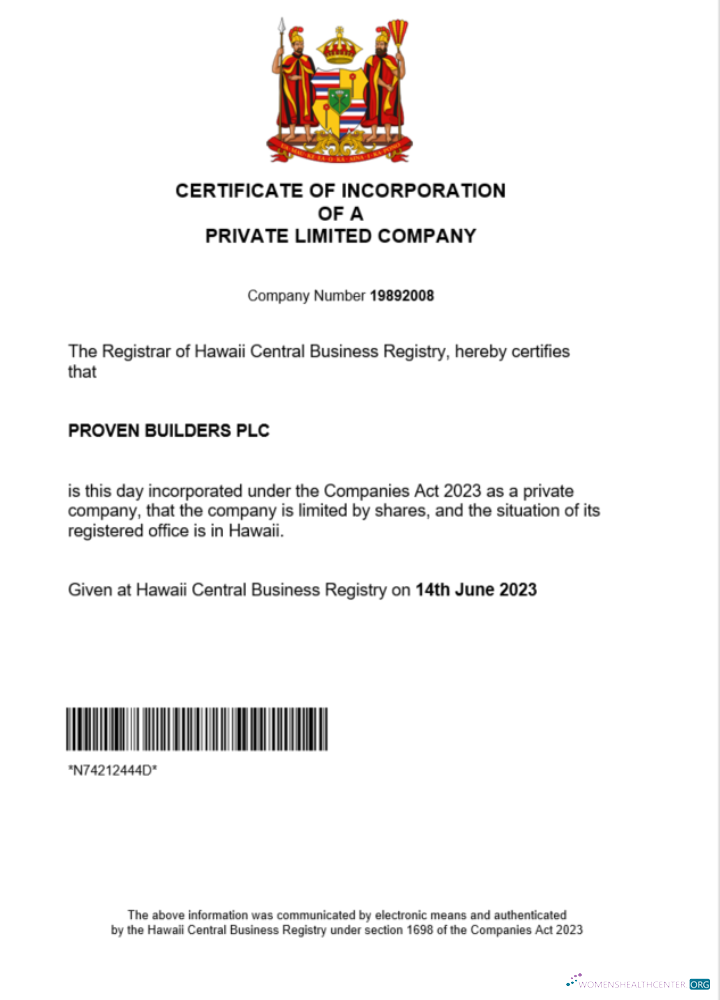 Premium Herunterladen Hawaii Certificate von Registration Word und PDF Vorlage Photoshop Vorlage