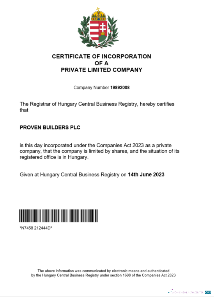 Hochwertige Herunterladen Ungarn Certificate von Registration Word und PDF Vorlage Photoshop Vorlage