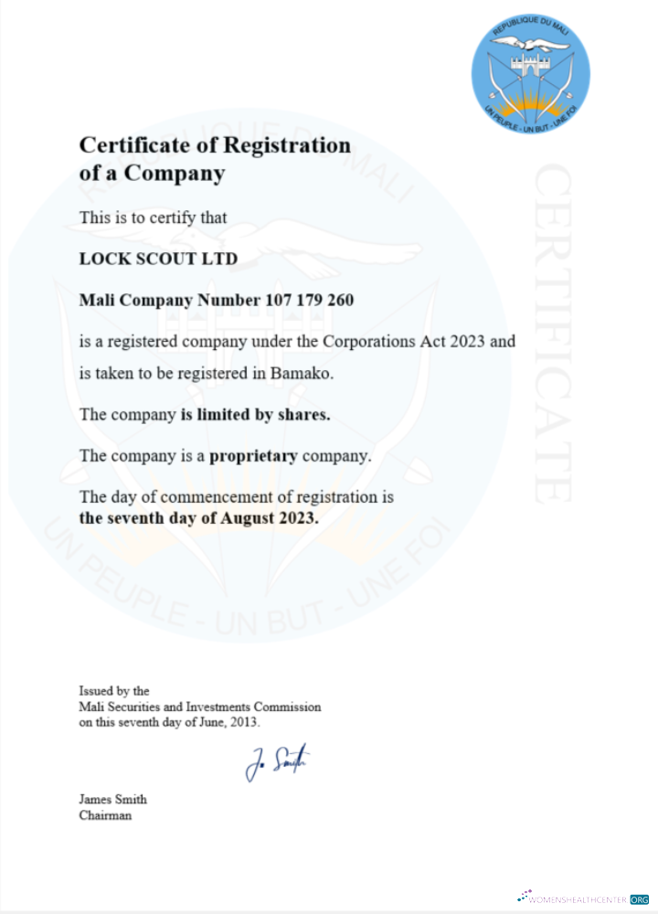 Editierbare Herunterladen Mali Geschäftlich Registration Certificate Word und PDF Vorlage Photoshop Vorlage