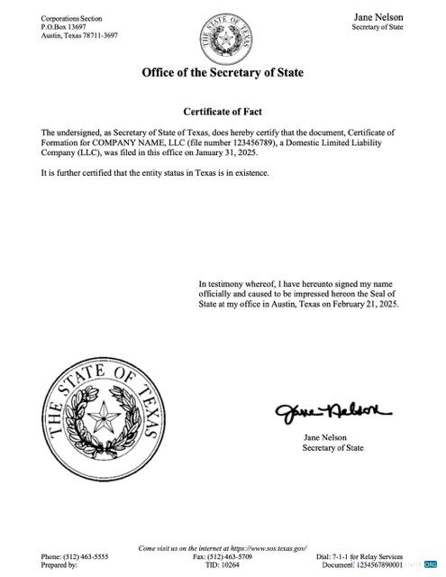 Professionelle Herunterladen USA Texas Certificate von Fact Word und PDF Vorlage Photoshop Vorlage