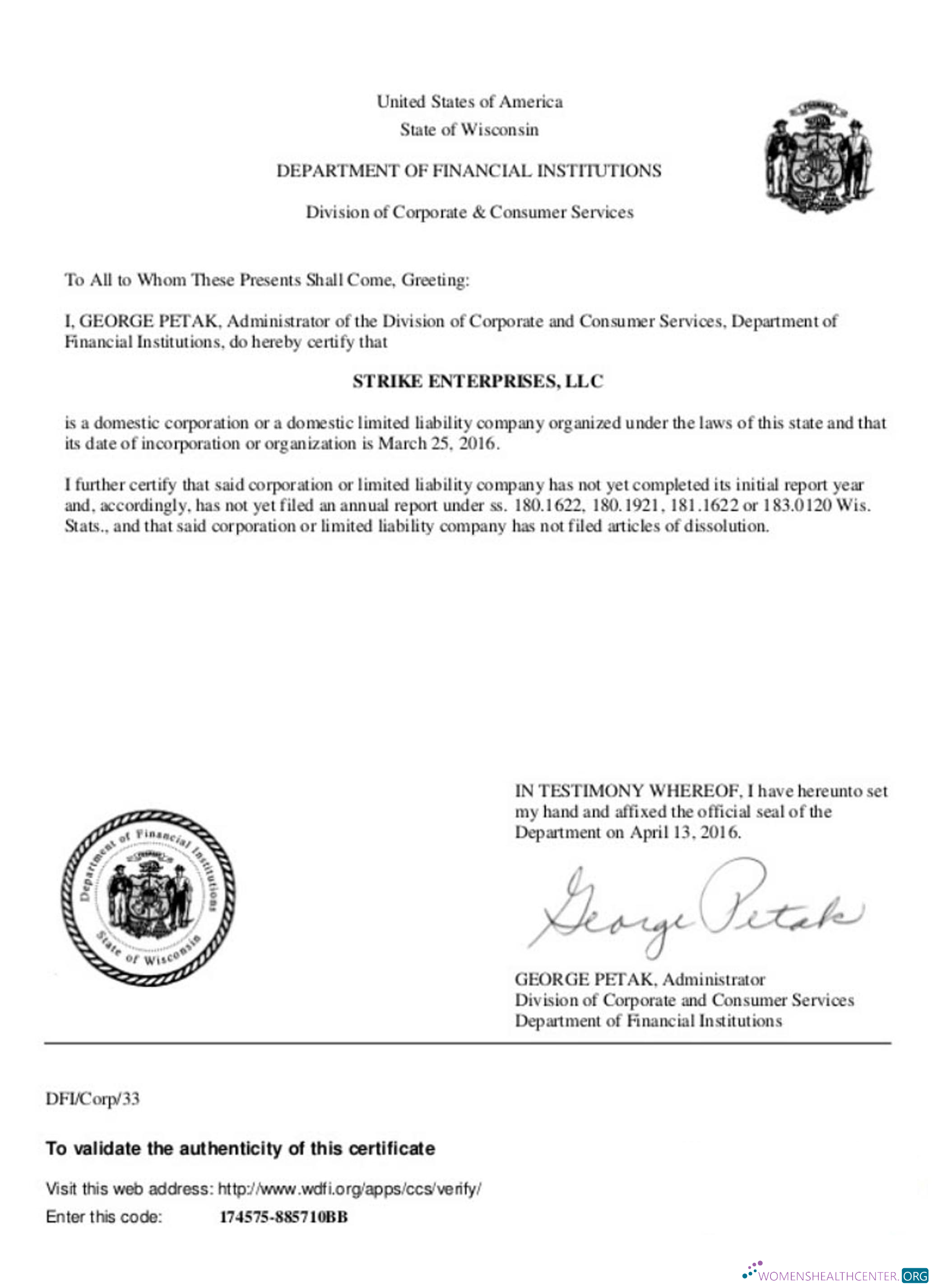 Premium Herunterladen USA Wisconsin Certificate von Good Standing Photoshop Vorlage