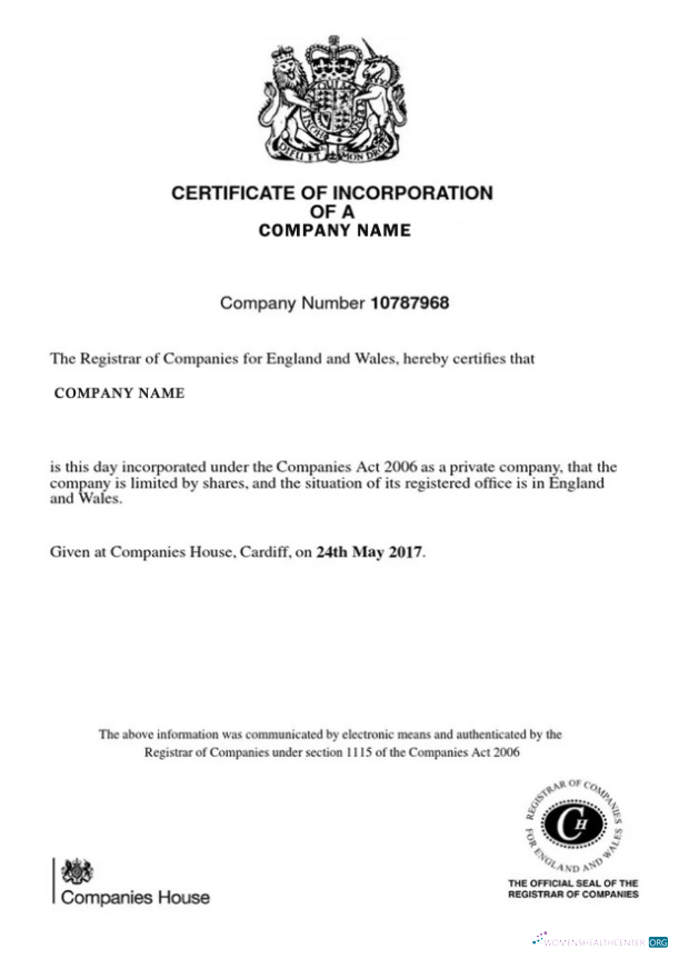 Hochwertige Herunterladen Vereinigtes Königreich Certificate von Incorporation Photoshop Vorlage