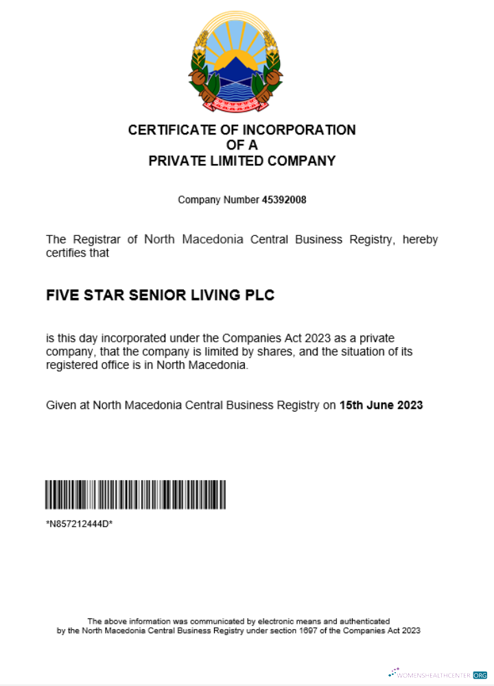 Hochwertige Nord Macedonia Geschäftlich Registration Certificate Word und PDF Vorlage