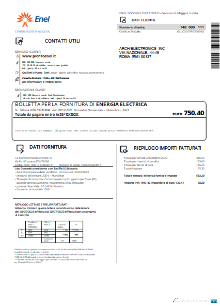 Premium Herunterladen Enel Strom Utility Geschäftlich Bill, SCR Photoshop Vorlage