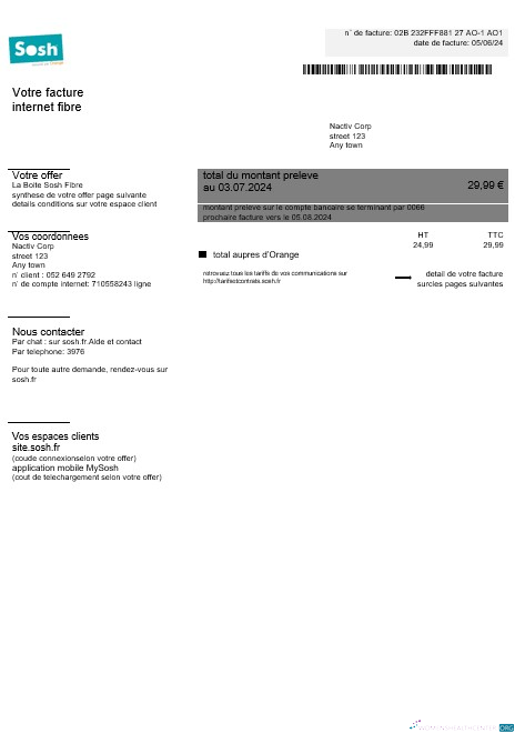 Premium Herunterladen Frankreich Sosh Geschäftlich Nebenkostenabrechnung Word und PDF Template1 Photoshop Vorlage