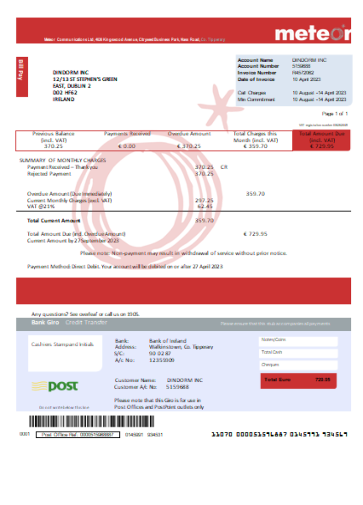 Premium Herunterladen Meteor Utility Geschäftlich Bill, SCR Photoshop Vorlage