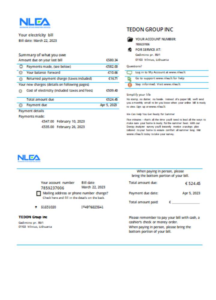 Premium Herunterladen National Lithuanian Energy Association Utility Geschäftlich Bill, SCR Photoshop Vorlage