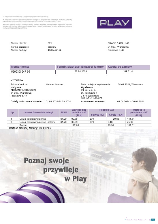 Hochwertige Herunterladen Polen Play Geschäftlich Nebenkostenabrechnung Vorlage in Word und PDF Format Photoshop Vorlage