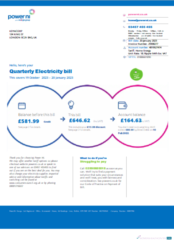 Hochwertige Herunterladen Power NI Utility Geschäftlich Bill, SCR Photoshop Vorlage