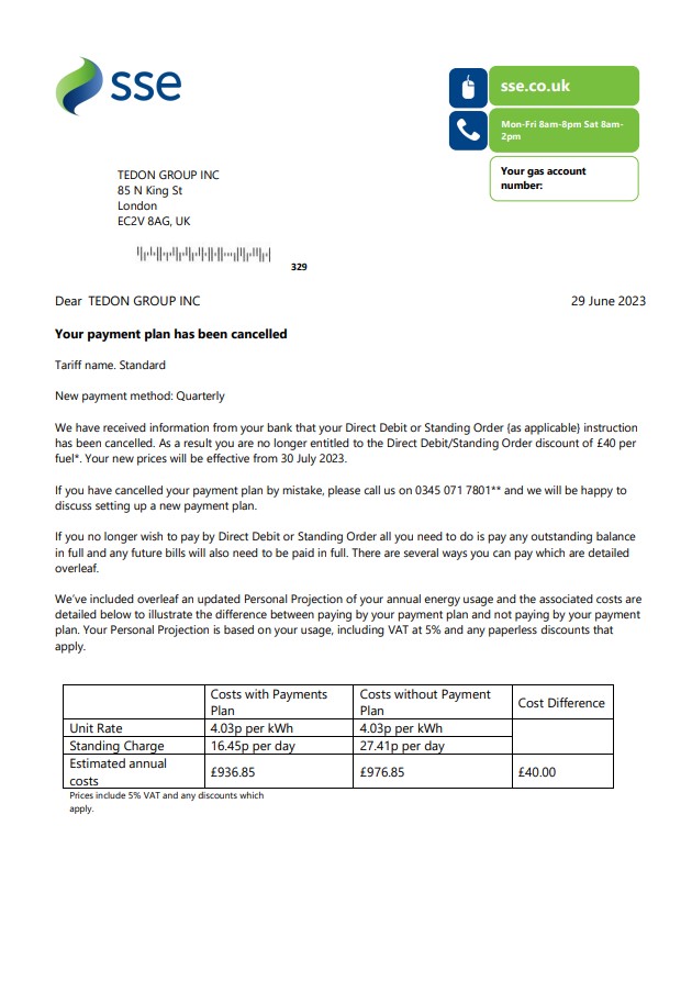 Realistische Herunterladen SSE Energy Utility Geschäftlich Bill, Word und PDF Vorlage, Version 1 Photoshop Vorlage