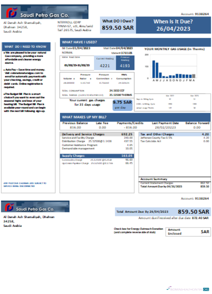 Editierbare Herunterladen Saudi Petro Gas Utility Businessbill, SCR Photoshop Vorlage