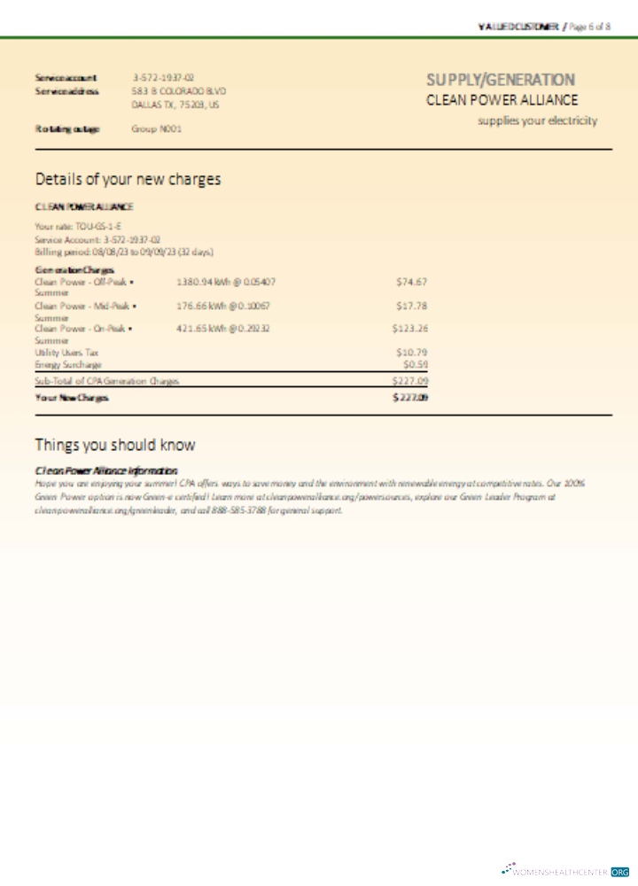 Hochwertige Herunterladen Southern California EDISON Utility Geschäftlich Bill, Seite 6, SCR Photoshop Vorlage