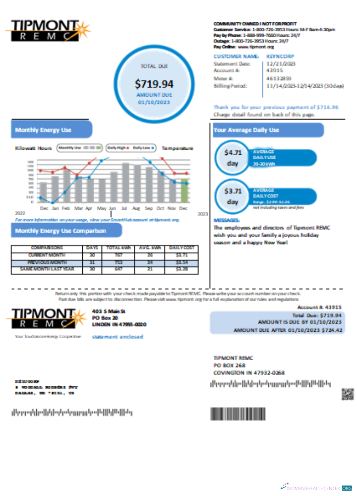 Premium Herunterladen Tipmont REMC Utility Geschäftlich Bill, SCR Photoshop Vorlage