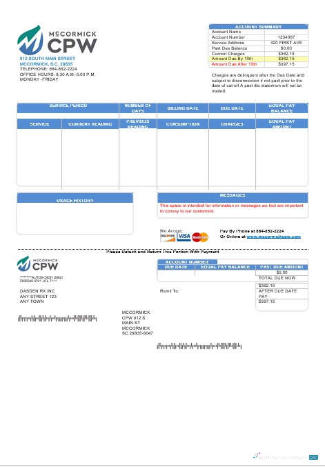 Editierbare Herunterladen USA CPW Geschäftlich Nebenkostenabrechnung Vorlage in Word und PDF Formats Photoshop Vorlage