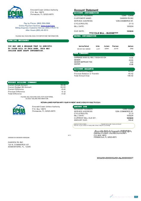 Hochwertige Herunterladen USA ECUA Geschäftlich Nebenkostenabrechnung Vorlage in Word und PDF Formats Photoshop Vorlage