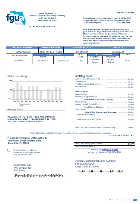 Editierbare Herunterladen USA Florida FGUA Geschäftlich Nebenkostenabrechnung Vorlage in Word und PDF Formats Photoshop Vorlage
