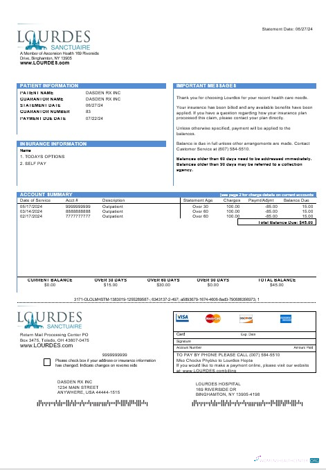 Realistische Herunterladen USA Lourdes Geschäftlich Nebenkostenabrechnung Vorlage in Word und PDF Formats Photoshop Vorlage