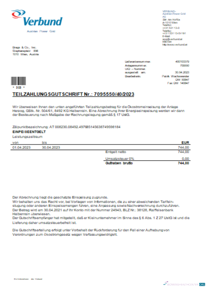 Hochwertige Herunterladen Verbund Austrian Power Grid Utility Geschäftlich Bill, SCR Photoshop Vorlage