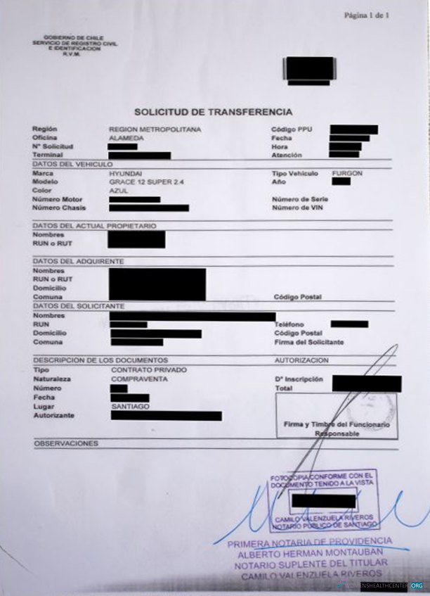 Realistische Herunterladen Chile Vehicle Registration Certificate Photoshop Vorlage