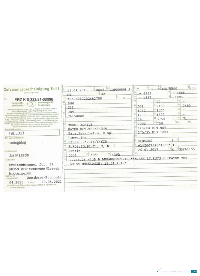 Editierbare Herunterladen Deutschland Vehicle Registration Certificate Version 2 Photoshop Vorlage