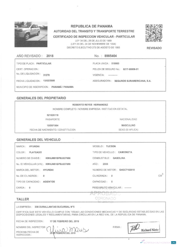 Professionelle Herunterladen Panama Vehicle Registration Certificate Photoshop Vorlage