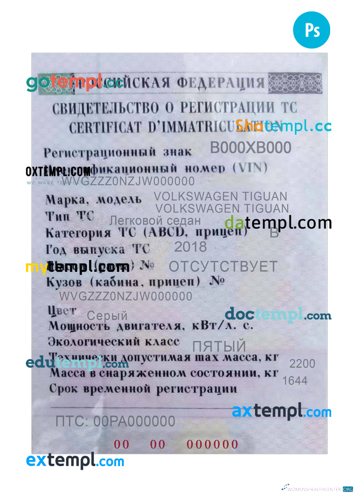 Hochwertige Herunterladen Russland Vehicle Registration Plates Photoshop Vorlage