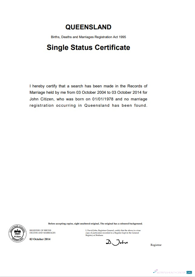 Профессиональный Скачать Австралия Queensland Divorce Certificate Шаблон в Word Photoshop Шаблон