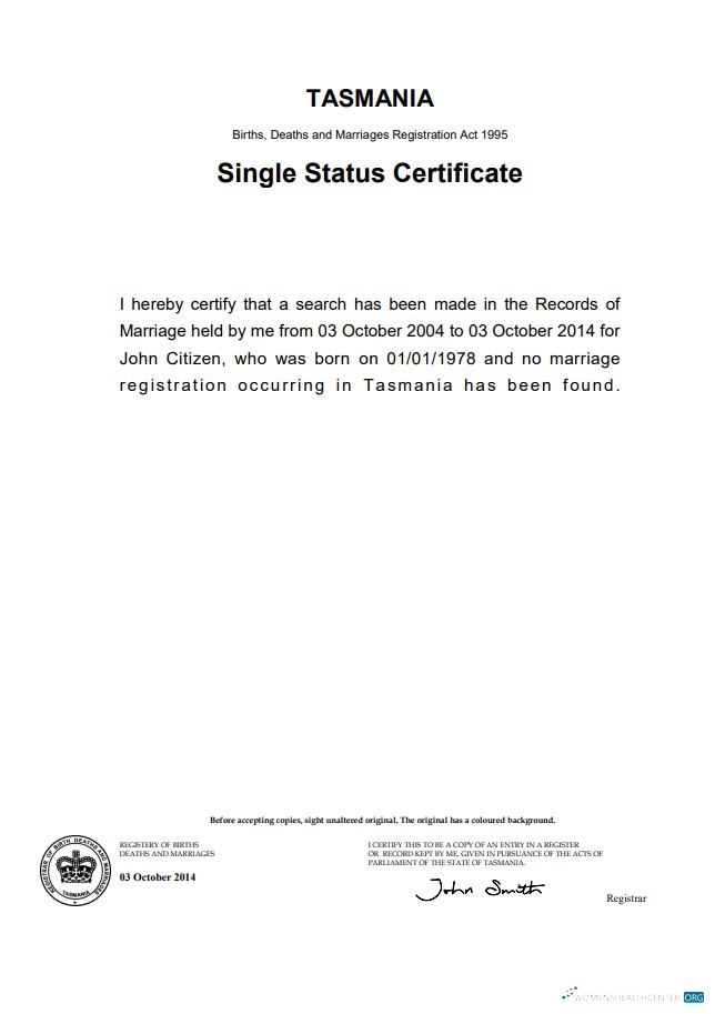 Качественный Скачать Австралия Tasmania Divorce Certificate Шаблон в Word Photoshop Шаблон