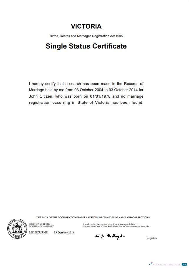 Редактируемый Скачать Австралия Victoria Divorce Certificate Шаблон в Word Photoshop Шаблон