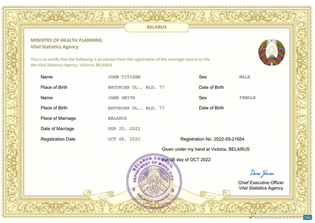 Качественный Скачать Беларусь Marriage Certificate Word и PDF Шаблон Photoshop Шаблон