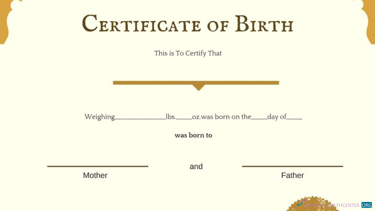 Редактируемый Скачать Birth Certification Photoshop Шаблон