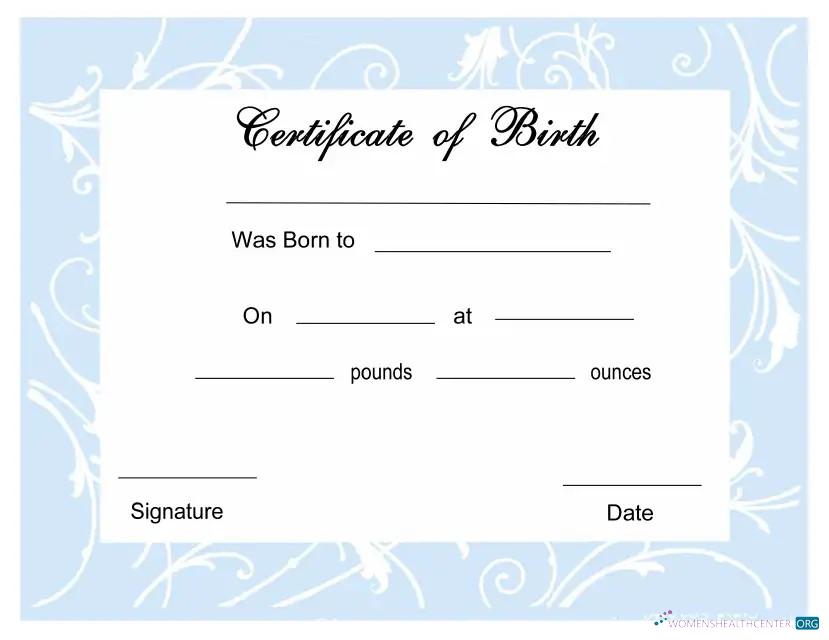 Профессиональный Скачать Certificate Birth Photoshop Шаблон