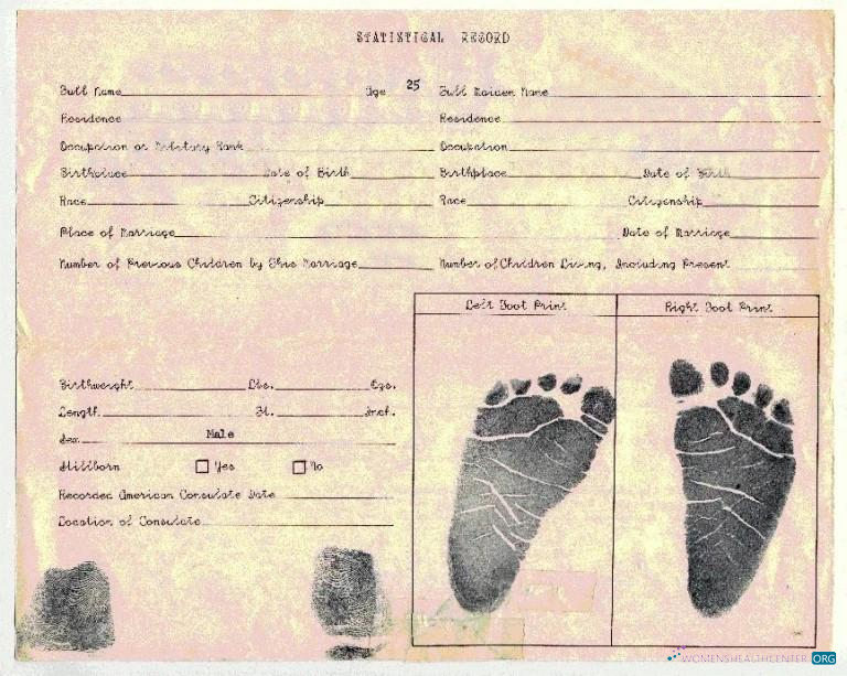 Профессиональный Скачать Certificate Birth Statistical Record Photoshop Шаблон