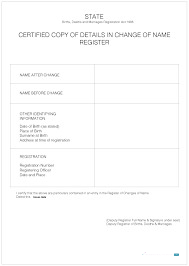 Профессиональный Скачать Certified Copy Details в Change Name Register Photoshop Шаблон