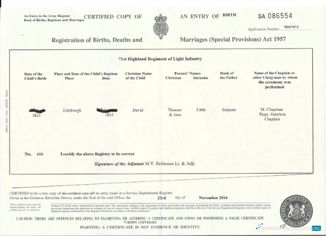 Премиум Скачать England General Register Office Birth Certificate Photoshop Шаблон