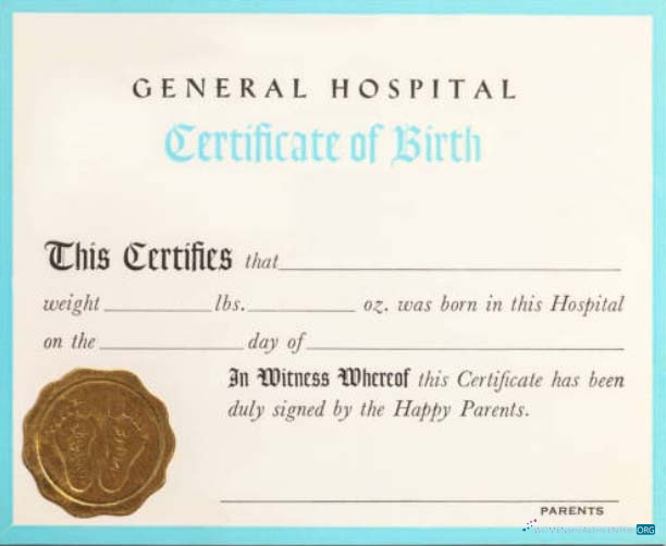 Качественный Скачать General Hospital Birth Certificate Photoshop Шаблон