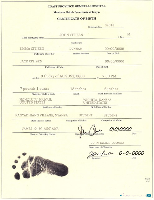 Профессиональный Скачать Кения Birth Certificate Шаблон в PSD Формат Photoshop Шаблон
