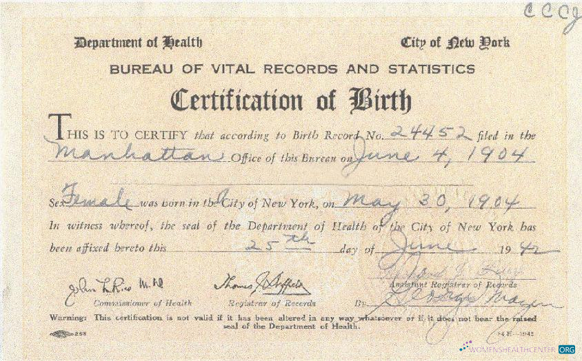 Качественный Скачать Новый York Департамент Health Birth Certificate Photoshop Шаблон