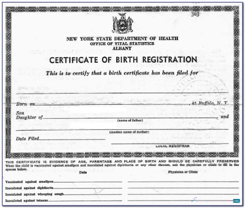 Профессиональный Скачать Новый York Office Vital Statistics Albany Birth Certification Photoshop Шаблон